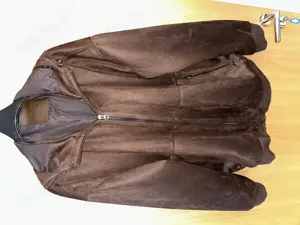 Nagelneue stylische Hoodie Herren-Lederimitat Jacke, Gr. XXL