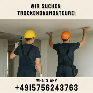 Wir suchen Trockenbaumonteure !