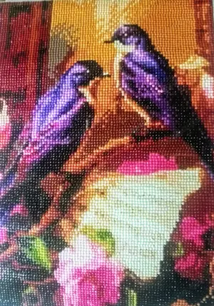 Diamond Painting fertiges Bild Vögel