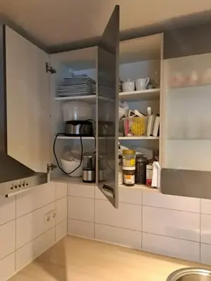 Küche, Küchenzeile, Küchenblock, Einbauküche Hochglanz grau, 10 Jahre alt in top Zustand Bild 2