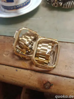 goldene Apple Watch Fassung und Armband 49mm