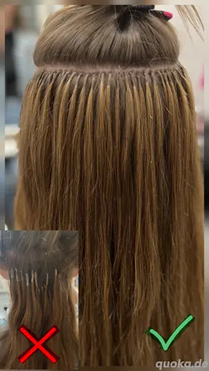 Haarverlängerung Keratin Bondings Tressen Tapes Microrings 