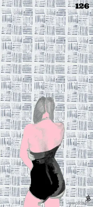 Pop Art Grafik 126 - rainer.barnulf Originalzeichnung auf Dibondplatte 10x20cm 