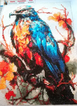 Diamond Painting Bild Falke fertig