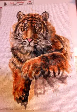 Diamond Painting fertiges Bild Tiger