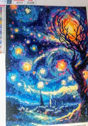 Diamond painting fertiges Bild Sternennacht