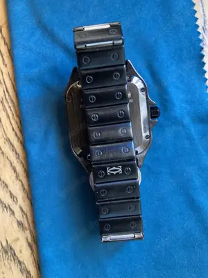 Herrenuhr 42 mm im Santos-Style   "Black Venom" Bild 4