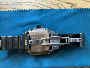 Herrenuhr 42 mm im Santos-Style   "Black Venom" Bild 3