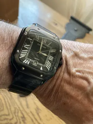 Herrenuhr 42 mm im Santos-Style   "Black Venom" Bild 7