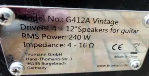 Harley Benton G412A Celestion V30 Bild 3