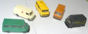 Wiking alt 1:87 5 Lieferwagen Kleinbus MB 207 MB L406 VW LT28 Bild 3