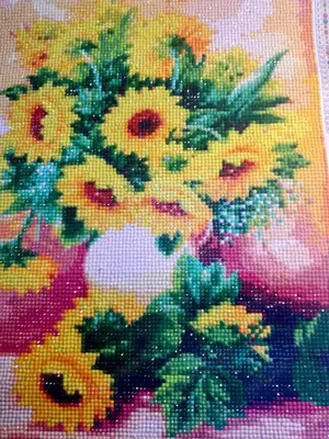 Diamond painting fertiges Bild Stillleben Sonnenblumen