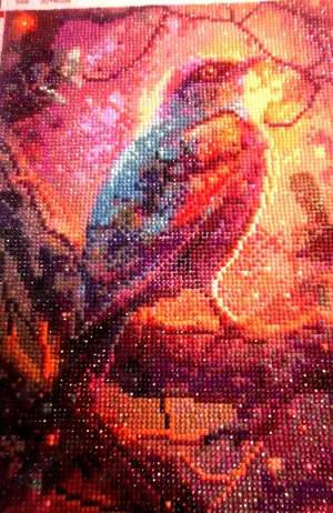 Diamond Painting fertiges Bild Vogel