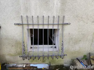 2x Fenstergitter verzinkt Schmiedeeisen 