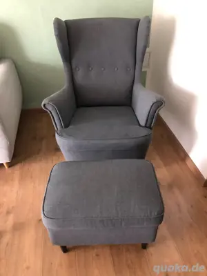 Ikea Sessel Strandmon inklusive Hocker