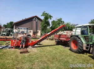 Lohnsägen Sägespaltautomat Brennholz Holz sägen