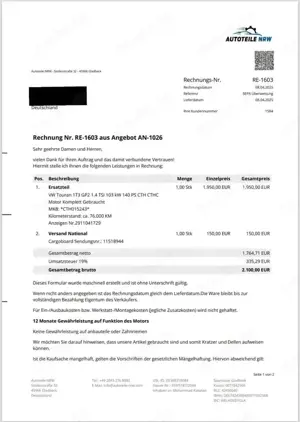 Volkswagen Touran Touran 1.4 TSI DSG MATCH mit 76000 KM. Bild 3