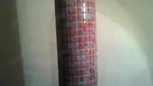 Blumenvase orange blau sehr guter Zustand !