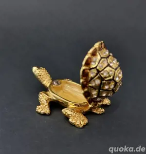 Schmuckdose Schildkröte|Schmuckkästchen|Vintage Box|Pillendöschen Bild 5
