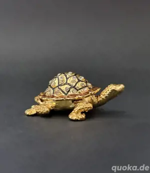 Schmuckdose Schildkröte|Schmuckkästchen|Vintage Box|Pillendöschen Bild 4