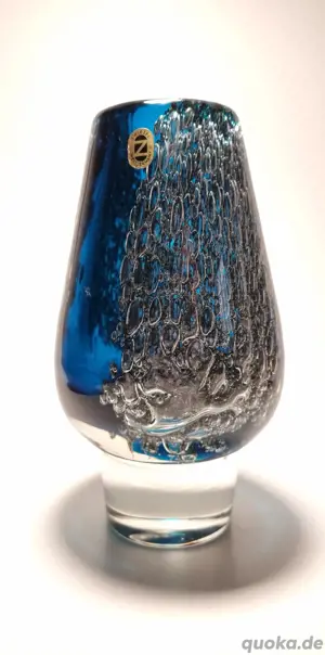 Sammlervase | Glas Vase | Zwiesel | 70er | Heinrich Löffelhardt