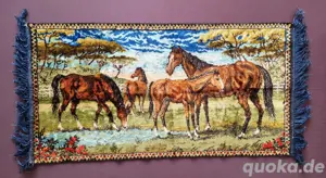 Vintage Wandteppich | Wandbehang| Pferd Motiv | Teppich 60er