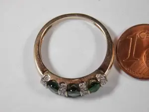 2x Ring Größe 19 - 60 585 Gold Brillanten Chromdiopsid ab 390,- Bild 5