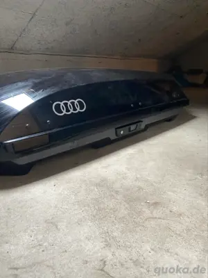 Audi Dachbox 250l mit Thule Dachträger Raised Rail Evo WingBar Evo silber