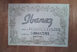 Ibanez Concert Gitarre PC344 NCE TPL