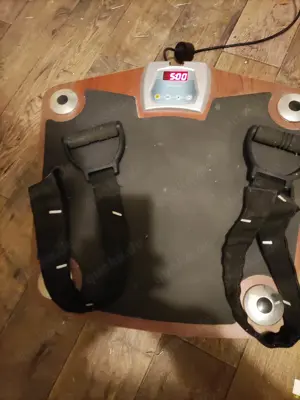 "Power plate" Vibrationsplatte mit zwei Widerstandsbändern,  Fett verlieren, Fitnesstraining zuhause