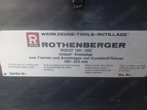 Rothenberger 160 355  Umlaufkreissäge für Kunststoff Rohre  Bild 2