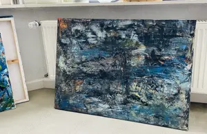 Acrylgemälde Abstrakt auf Leinwand Unikat  Orginal 70x90 VHS Bild 2