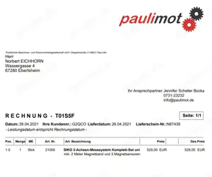 Paulimot 3 Achsen Magnet Messystem
