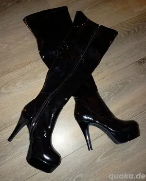 Overknees Lackstiefel ungetragen!