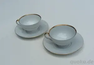 2 Atzberg- Porzellan Tassen-Sets