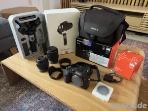 Sony Alpha A7 III Foto-Kit mit 2 Objektiven, Zhiyun Crane-M2, Tasche, Polarisationsfilter