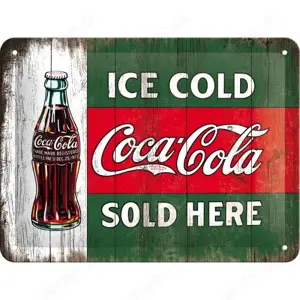 schönes Coca Cola Blechschild Ice Cold  20x15 cm