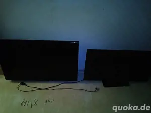 ein Satellitenfernsehen und ein Kabelfernsehen 