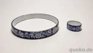 Emaille Set | Armreif & Ring | Schmuck | Alter Schmuck | Nachlass Bild 3