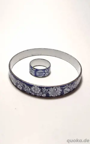 Emaille Set | Armreif & Ring | Schmuck | Alter Schmuck | Nachlass Bild 2