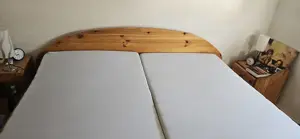 Doppelbett 180x200 Kiefer massiv+ Nachtisch u.mehr