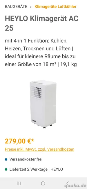 Klimaanlage 1 jahr alt