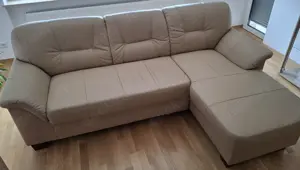 Ledersofa L-Form