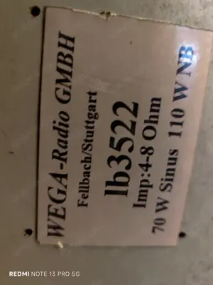 Wega Lautsprecher boxen Bild 2