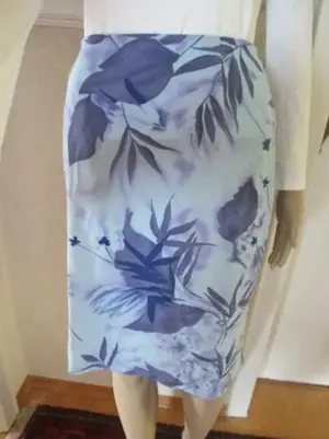 NEU Aquarell Blüten Blätter Gummizug Reinschlupf A-Linie Rock PASSPORT'S Gr. 34- 36  XS- S Pastell