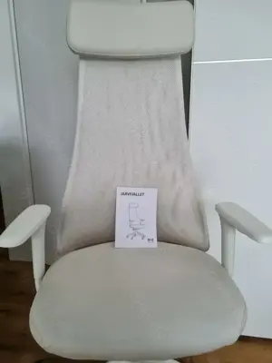 Ikea Schreibtischstuhl Leder JÄRVFJÄLLET Bürostuhl mit Armlehnen weiss Bild 2
