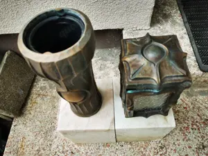 Grab Vase und Grablampe