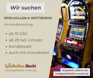 Spielhallen und Wettbüros gesucht!