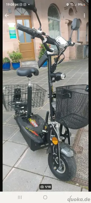 e scooter mit papiere und straßezullasung