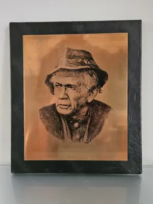 Rarität! Kupfer Bild Ludwig Schmid-Wildy Rosenheim Kupferbild TOP!